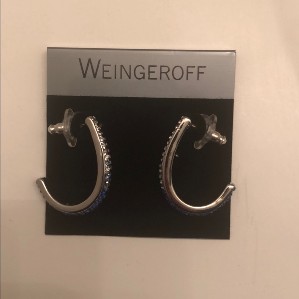 ♥️🎉 HOST PICK! NEW Blue Silver Ombré Loop Earring
